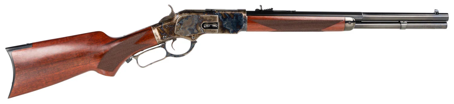 Taylors & Company 550202DE 1873 Taylor Tuned 357 Mag 10+1 18" 1/2 Octagon Barrel Walnut Fixed Pistol Grip Stock Color Case Hardened Right Hand