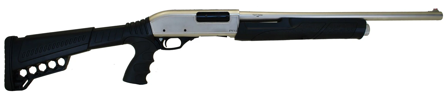 Citadel FRPAX1220NKL CDP Force Tactical Pump 12 Gauge 3+1 3" 20" Silver Marinecote Barrel, Steel Receiver w/Silver Marinecote Finish, Synthetic Pistol Grip Stock