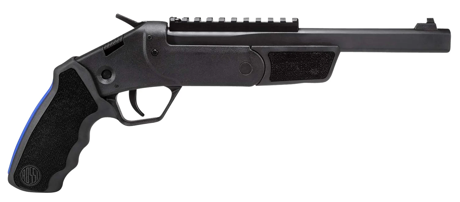 Rossi SSPB9-BKKIT Brawler 45 Colt (LC)/410 Gauge 1rd 9", Black, Textured Rubber Grips, Optics Mount, Include Holster