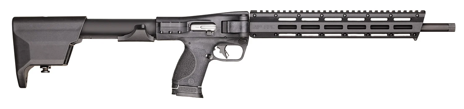 Smith & Wesson 12575 M&P FPC 9mm Luger 17+1/23+1 (3) 16.25" Steel Barrel, Black Anodized Receiver, Adjustable Black Stock, M-LOK Slots w/Picatinny Style Rail Black Polymer Grip