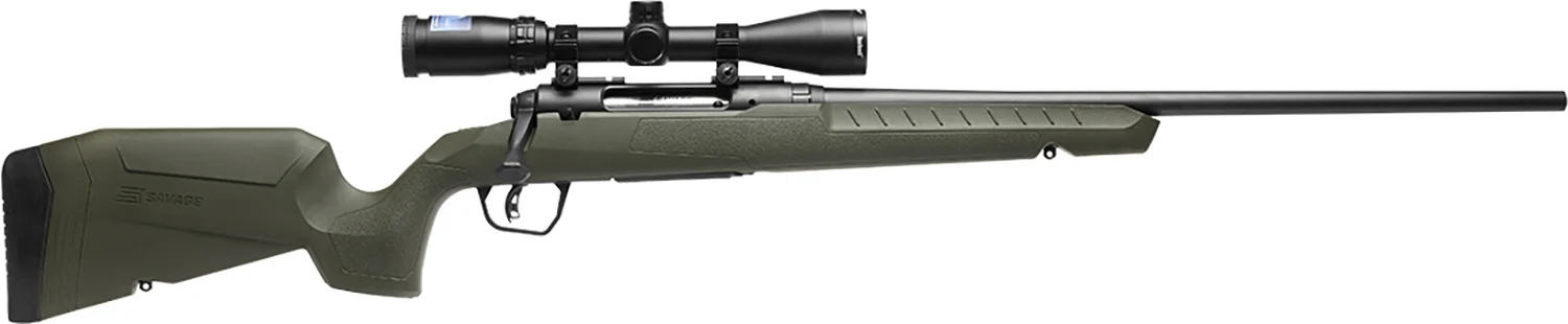 Savage Arms 32150 Axis 2 XP Combo Full Size 22-250 Rem 4+1 22" Black Sporter Barrel, Black Carbon Steel Receiver Drilled & Tapped, OD Green Fixed Synthetic Stock, Weaver 3-9x40mm Scope, Right Hand
