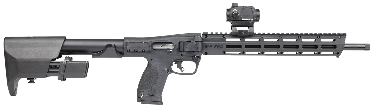 Smith & Wesson 14377 M&P FPC 9mm Luger 23+1 16.25" Black Oxide Black Anodized Receiver 15" M-LOK Handguard Polymer Stock M&P w/Interchangeable Palmswells Grip
