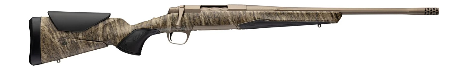 Browning 036147282 X-Bolt 2 Speed SPR Full Size 6.5 Creedmoor 4+1 18" Smoked Bronze Cerakote Fluted Threaded Barrel, Smoked Bronze Cerakote Steel Drilled & Tapped Receiver, Mossy Oak Bottomland Adj Va - Browning