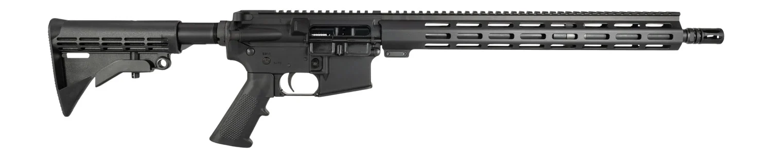 One Horse LLC OH-15 Carbine Length 5.56 NATO 30+1 16" Black Threaded Barrel, Black Receiver w/Picatinny Rail, M-LOK Handguard, One Horse M4 6 Position Black Polymer Stock, Black A2 Grip, A2 Flash Hid