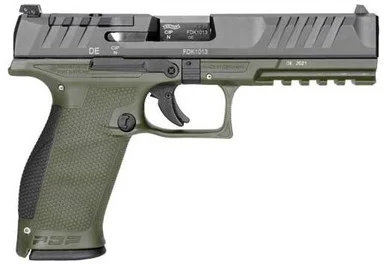 Walther 2858398 PDP OR FS 9mm 5" 18+1 OD Green/Black