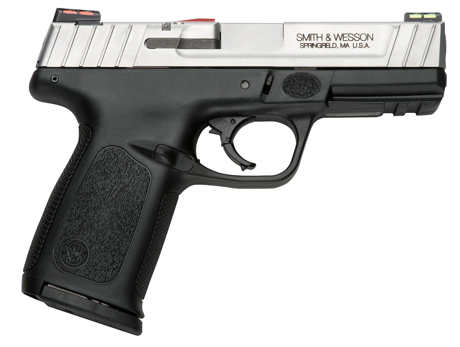 Smith & Wesson 11907 SD VE 9mm Luger Caliber with 4" Barrel, 10+1 Capacity, Matte Black Finish Picatinny Rail Frame, Serrated Stainless Steel Slide, Textured Polymer Grip & HiViz Sights