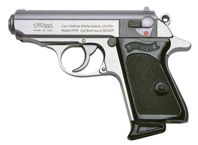 Walther 4796004 PPK/S .380ACP 3.3" 7+1 Stainless Steel/Black Polymer Grips
