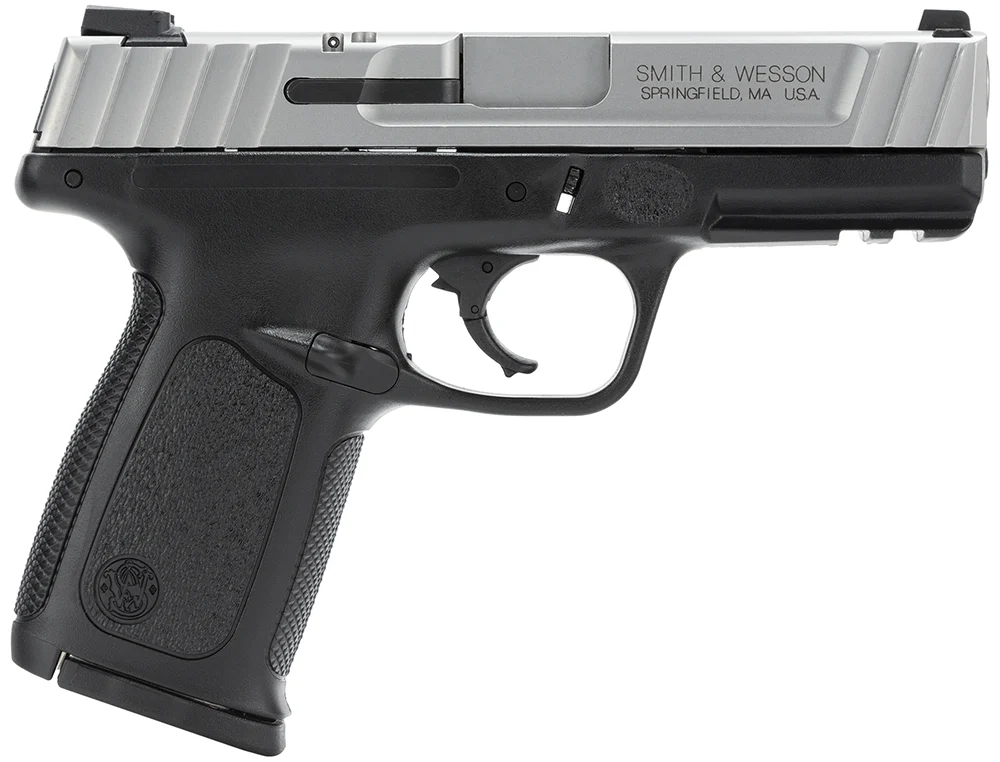 Smith & Wesson 123403 SD40 VE *CA Compliant Compact Frame 40 S&W 10+1, 4" Stainless Steel Barrel, Satin Serrated Stainless Steel Slide, Black Polymer Frame w/Picatinny Rail