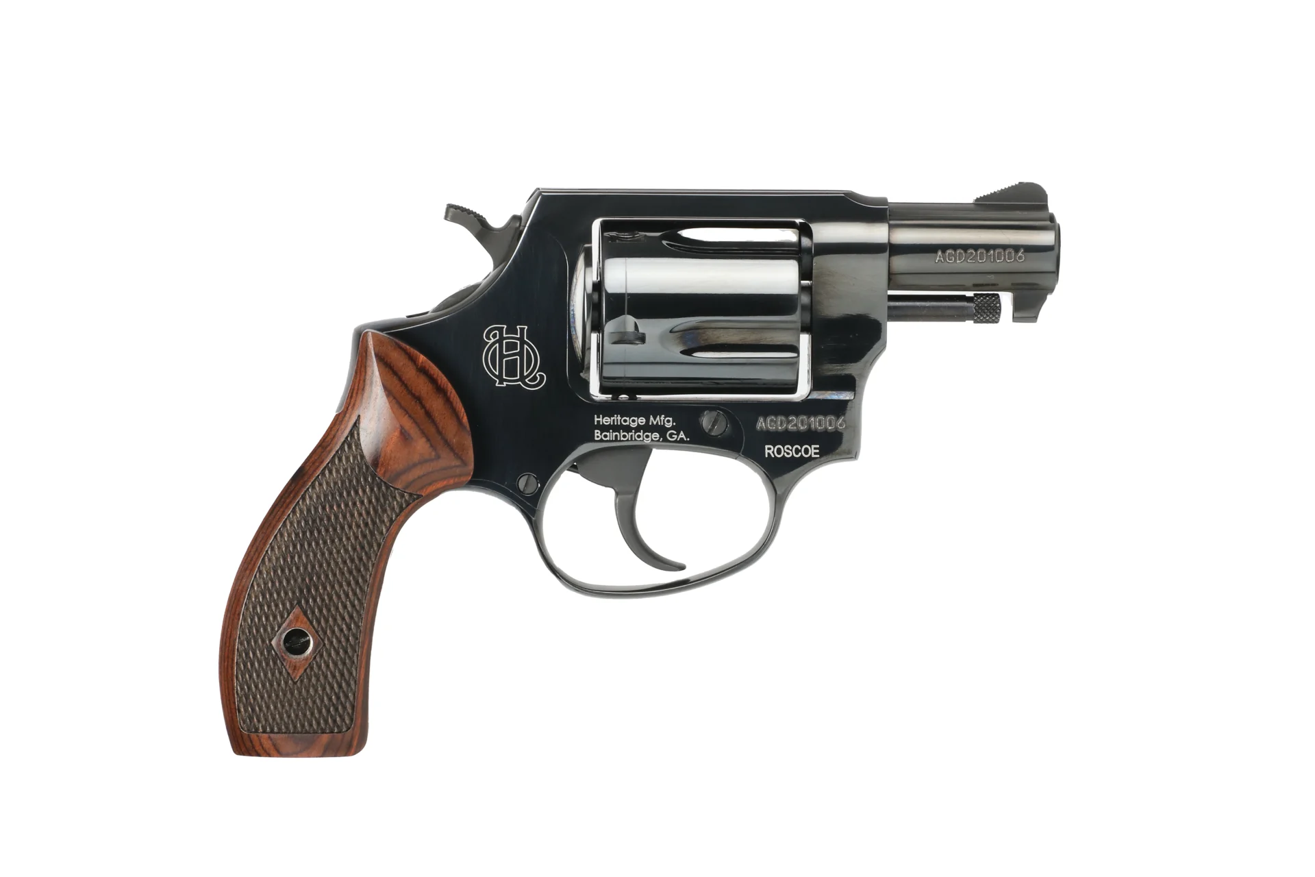 HERITAGE MANUFACTURING ROSCOE 38SPL BL/WD 2" 5RD